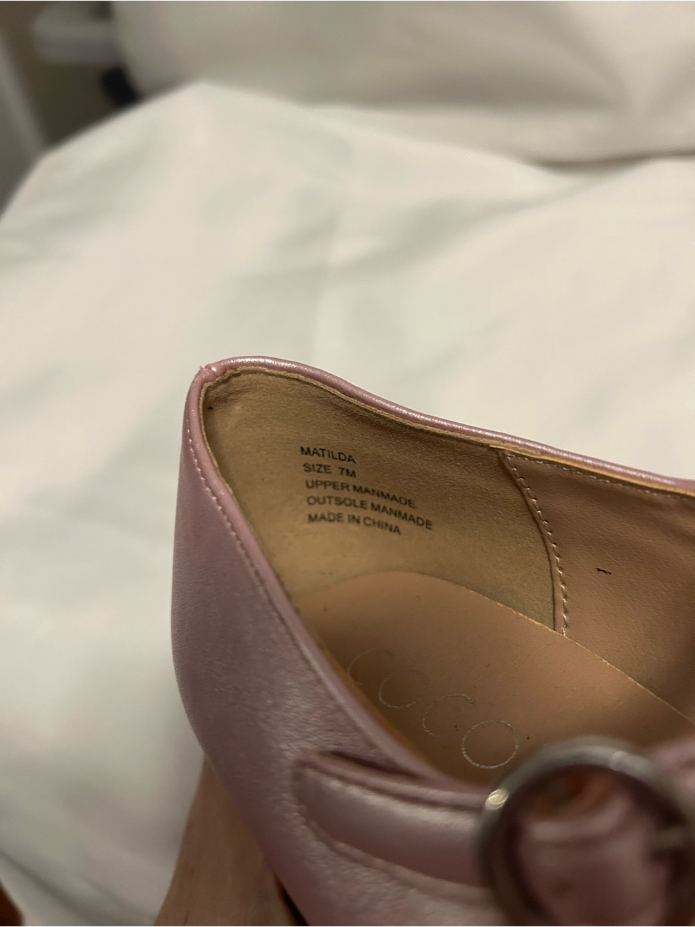 Coconuts by Matisse Metallic Light Pink Mary Jane Platform Heels - Picture 6 of 8